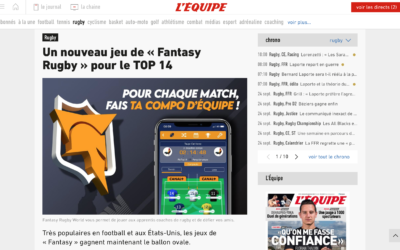 The French website “L’équipe” highlights Fantasy Rugby World